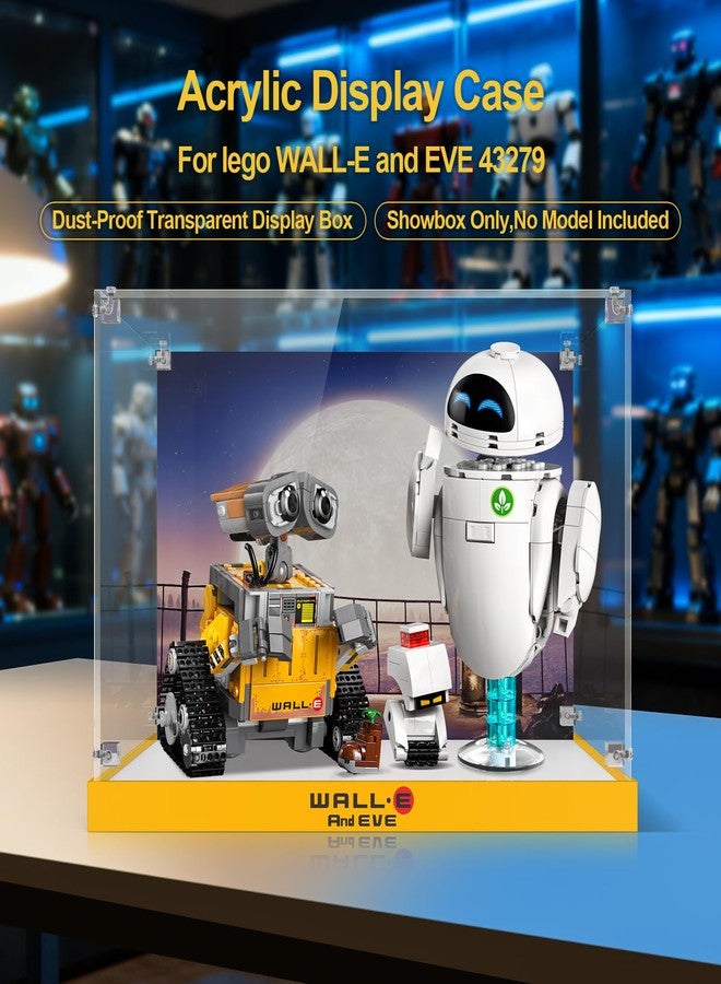 NAOCARD Acrylic Display Case for Lego 43279 Wall-E & EVE Building Set, High-Transparency Acrylic Box with UV Printed Background, Dustproof Storage Box for Collectibles, Ideal Gifts（Model Not Included - Image 4